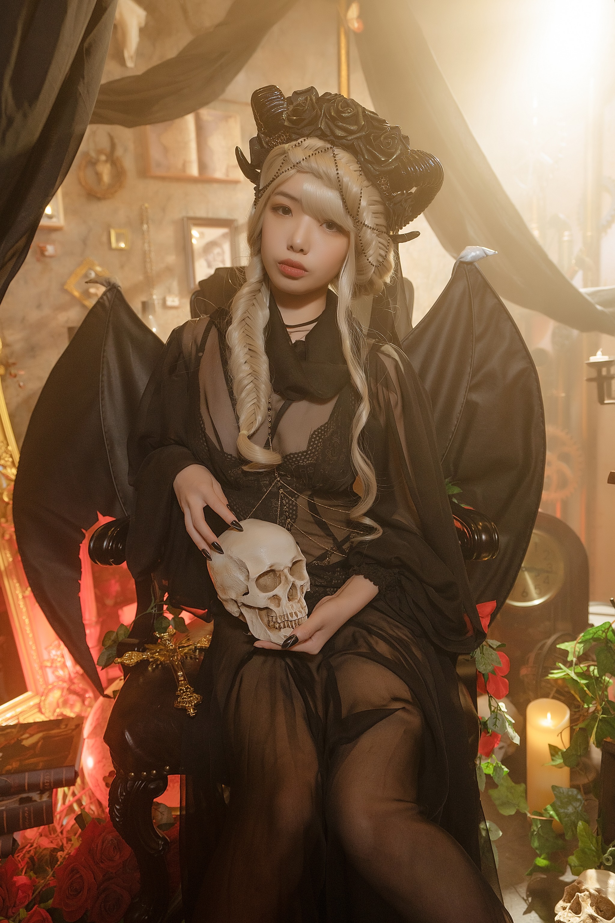 雯妹不讲道理 - NO.019 魅魔本 gothic devil [16P]-XikXak